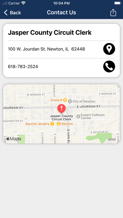 Jasper County Circuit Clerk Screenshot