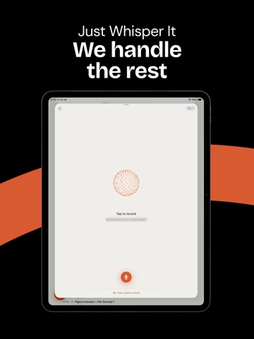 WhisperAct: Voice Task Planner iPad screenshot