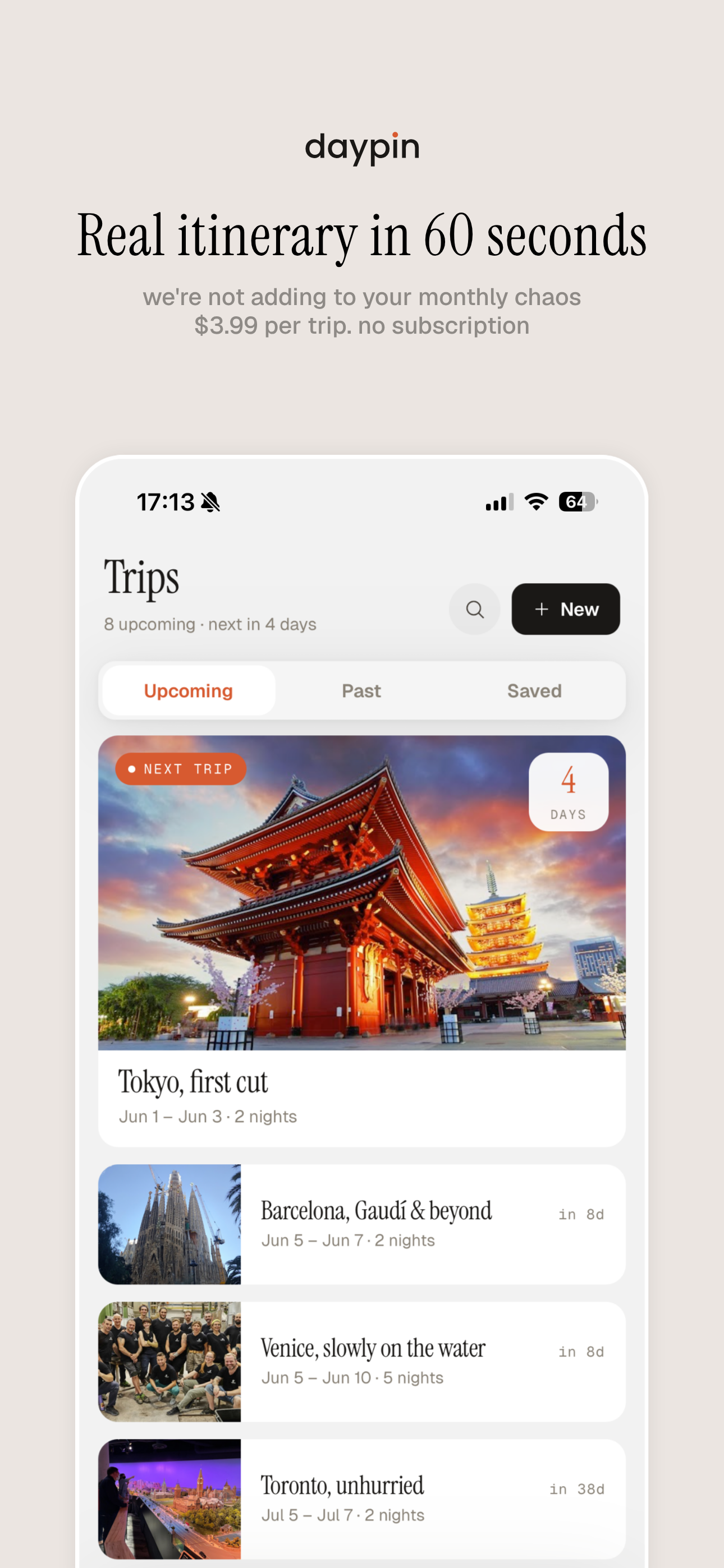 Daypin: AI Trip Planner