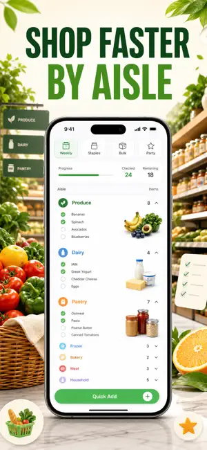 Simple Grocery List by Aisle screenshot 1