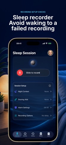 Sleep Recorder - Snore Clinic iPhone screenshot