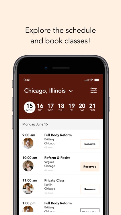 Page One Pilates App