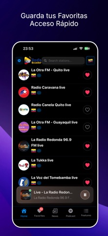 Radio Ecuador FM AM en Vivo iPhone screenshot