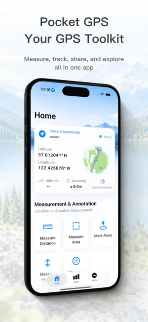 Pocket GPS - Measure & Track screenshot 1