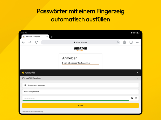 Keeper Passwort-Manager Screenshot