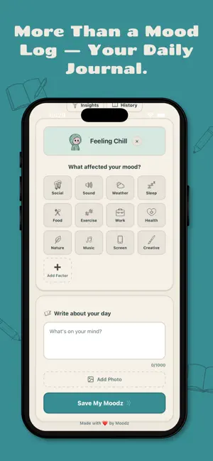 Moodz — Mood Tracker Journal screenshot 2