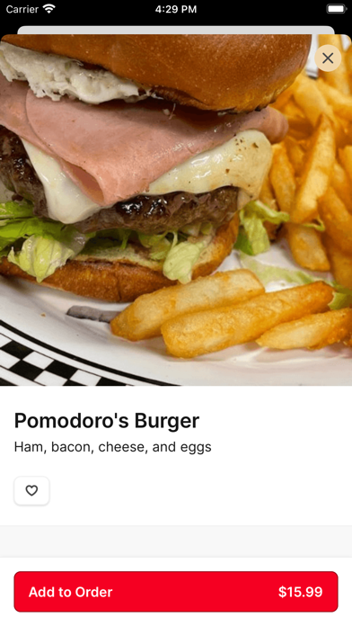 Pomodoro's Pizza iPhone screenshot 4 - Food & Drink app