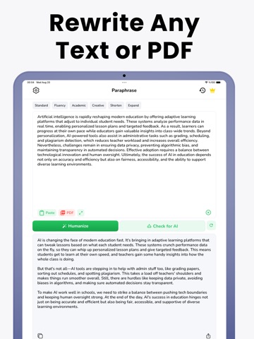 Paraphrase Tool: ReWordy iPad screenshot