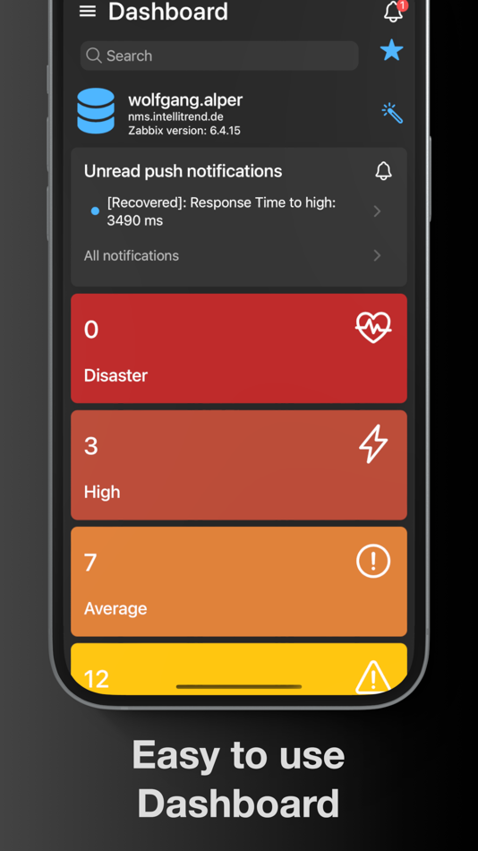 #1. IntelliTrend Mobile for Zabbix (iOS) By: IntelliTrend GmbH