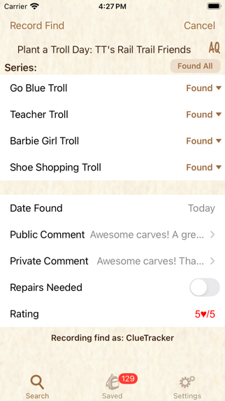 Clue Tracker for Letterboxing iPhone screenshot 7 - Lifestyle app