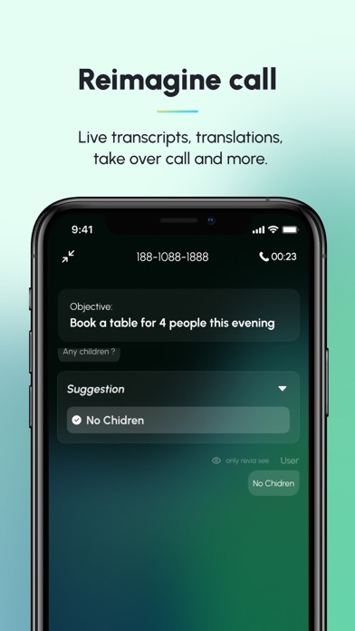 Revia - Personal phone call AI Screenshot
