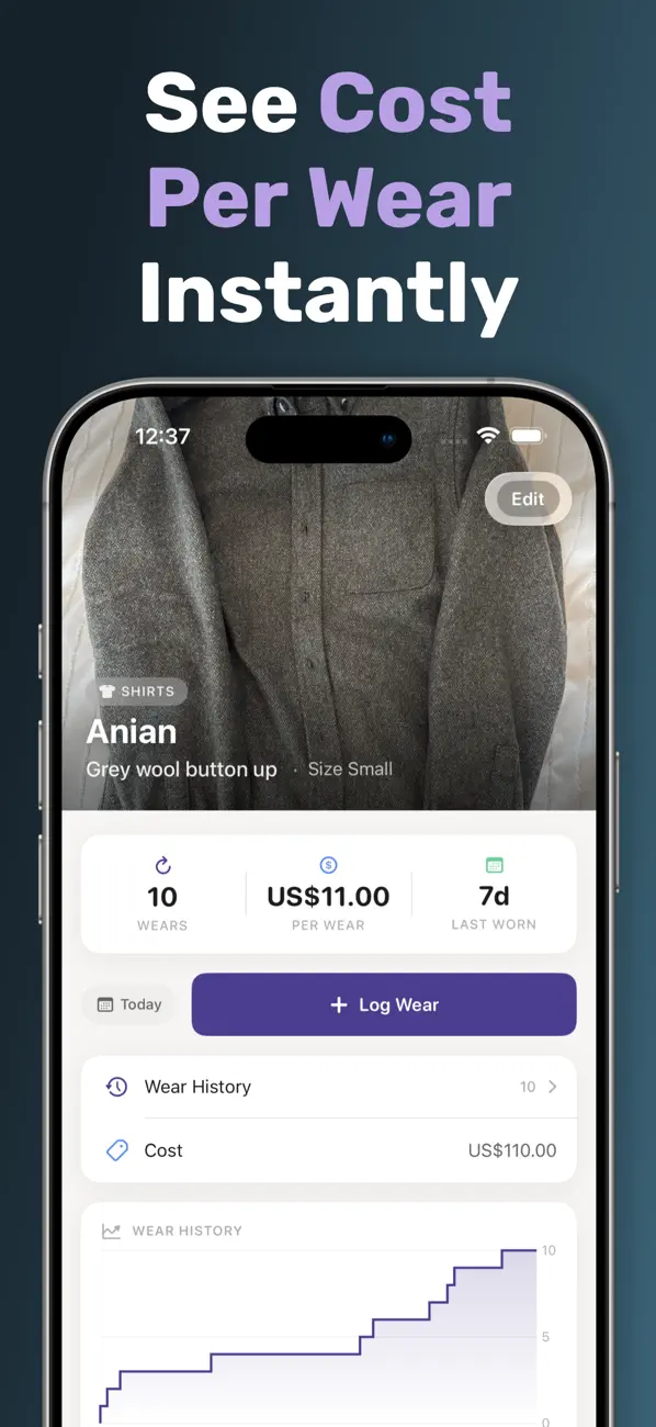 Screenshot #3 pour WearTracker - Closet Organizer