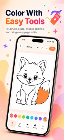 PicColor AI: Coloring Page iPhone screenshot