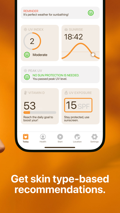 Tan and sun tracker - UV index Screenshot