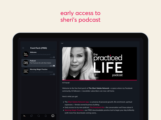 The Sheri Salata Network iPad screenshot 2 - Health & Fitness app