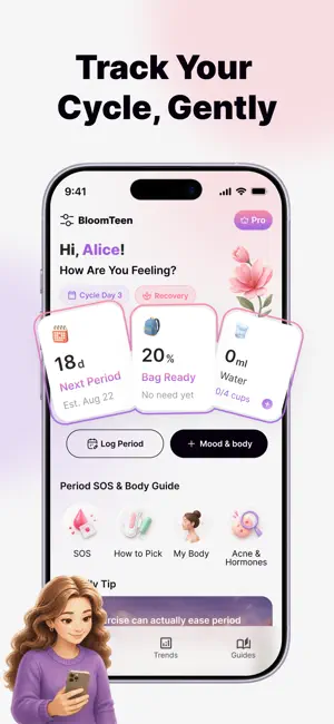 BloomTeen - Cycle & Mood Care screenshot 1