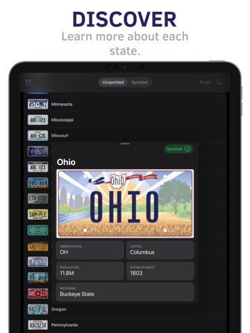 Plate States - Spotting Game iPad screenshot