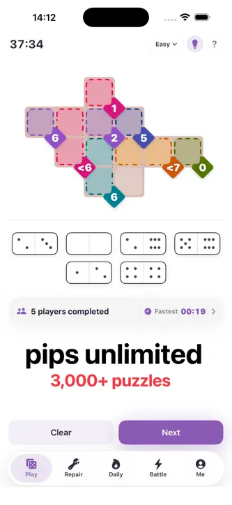 Pips2: Pips Domino Puzzle screenshot 1
