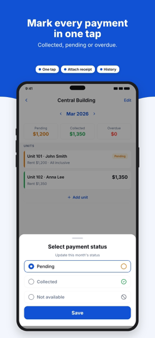 RentDue: Rent Tracker Screenshot 2 of 5