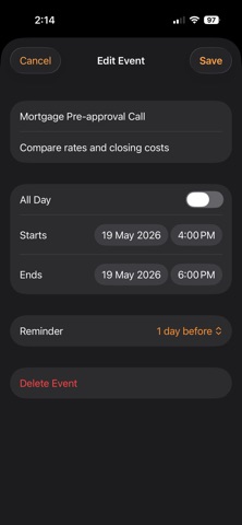 BusyBee Pocket Diary screenshot