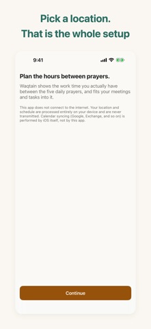 Waqtain: Prayer Day Planner iPhone screenshot