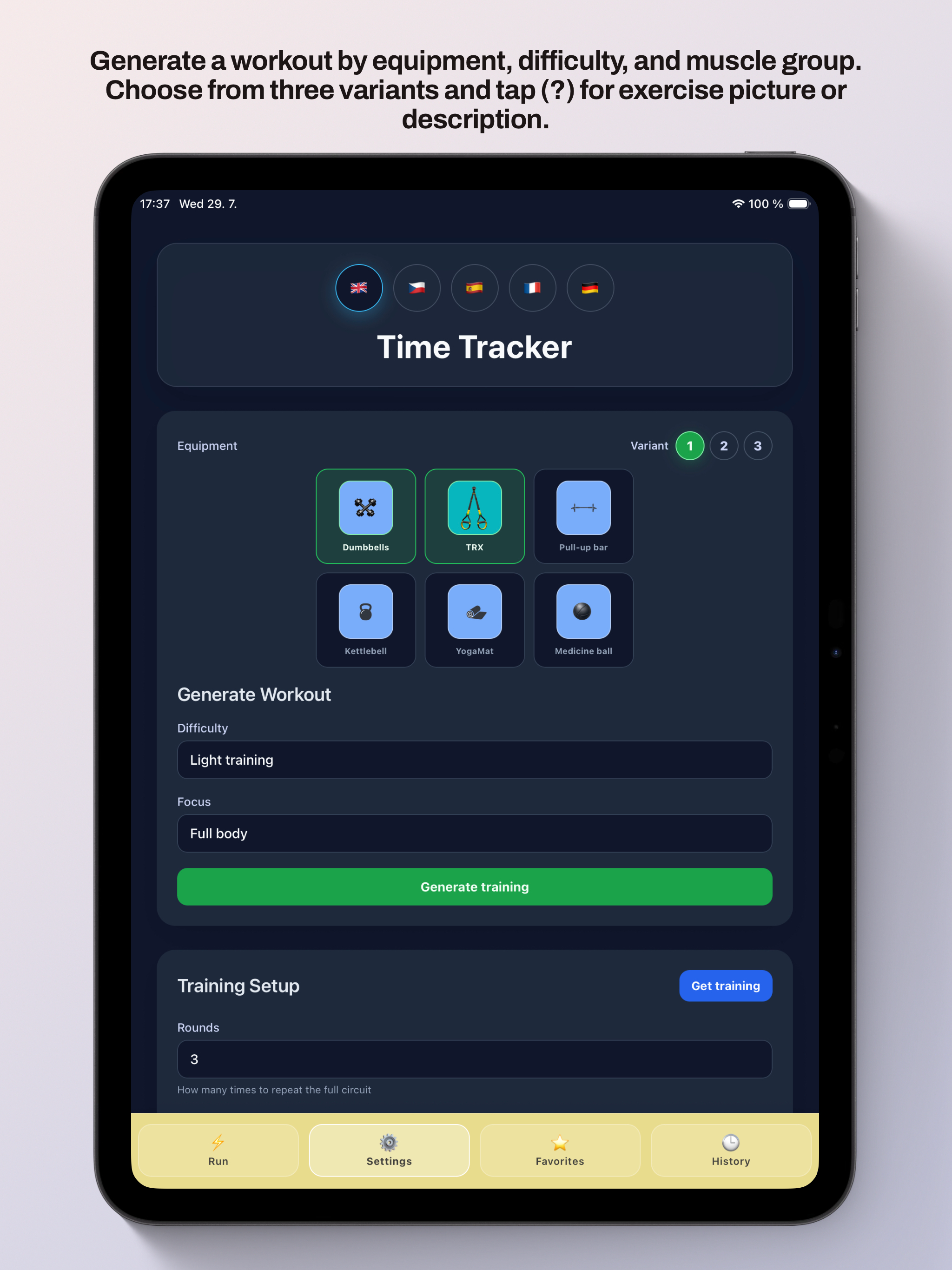 Fitness timer TABATA screenshot 11