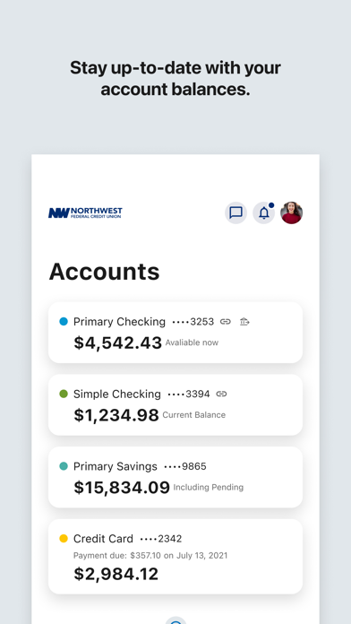 NWFCU Mobile Banking Screenshot