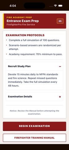 FirefighterPro Exam Prep Screenshot 1 of 3