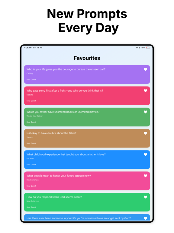 Couple Questions: Soul Quest iPad screenshot 7 - Lifestyle app