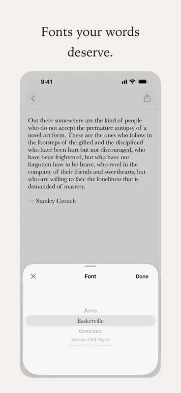 Textile: minimal notes screenshot 3 of 8