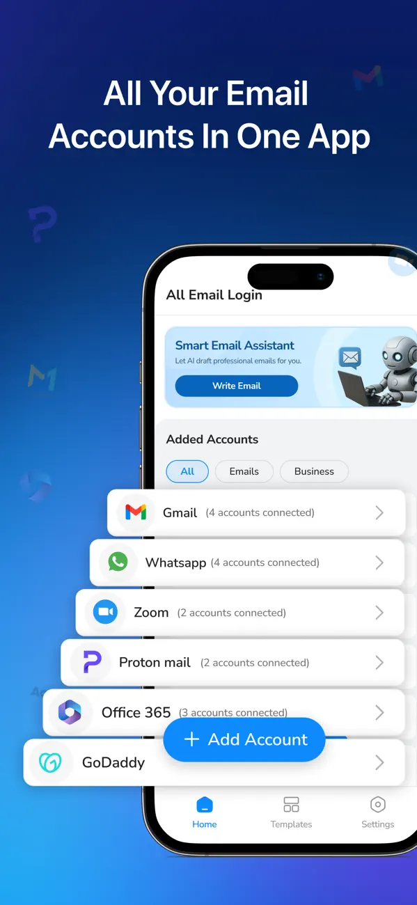 Screenshot #1 pour All Email Login - Dual Space