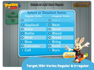 iPractice Verbs iPad screenshot
