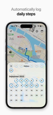 Steps Map: Pedometer App iPhone screenshot