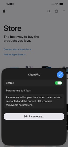 CleanURL for Safari iPhone screenshot
