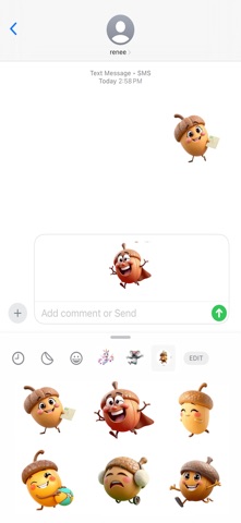 滚动橡果贴纸 screenshot