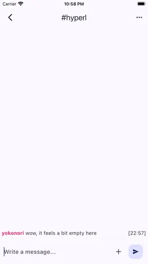 Capture d'écran de Goguma IRC sur iPhone 3