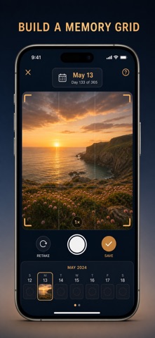 Photo a Day: 365 Grid Journal iPhone screenshot