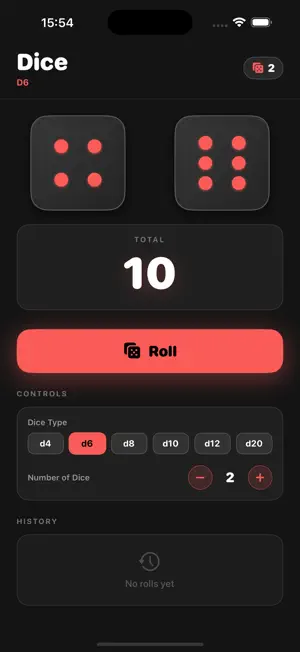 Dice Roller: Tap to Roll screenshot 1
