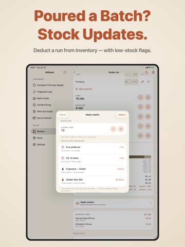 Meltpool: Candle Calculator iPad screenshot