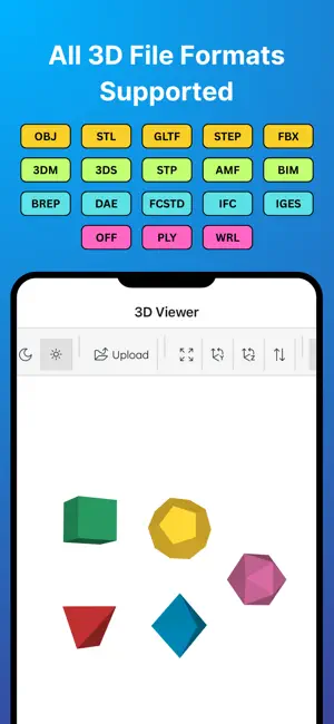 3D File Viewer: OBJ STP & more screenshot 2