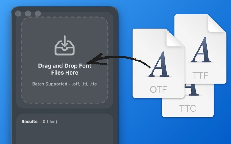 FontRenamer Utility app screenshot