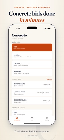 Concreto: Concrete Calculator Screenshot 1 of 8