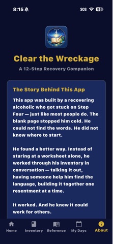 Clear the Wreckage AA 4th Step Screenshot 5 of 5