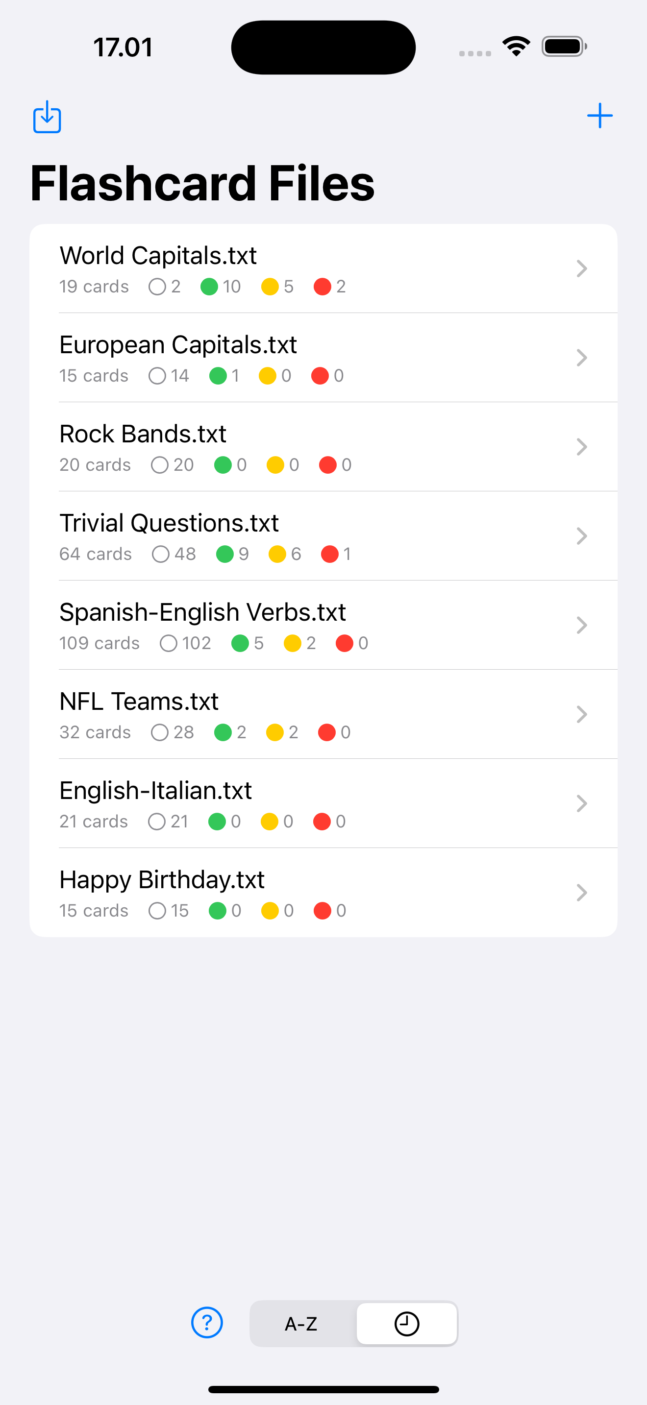TextFlash: Text files to cards