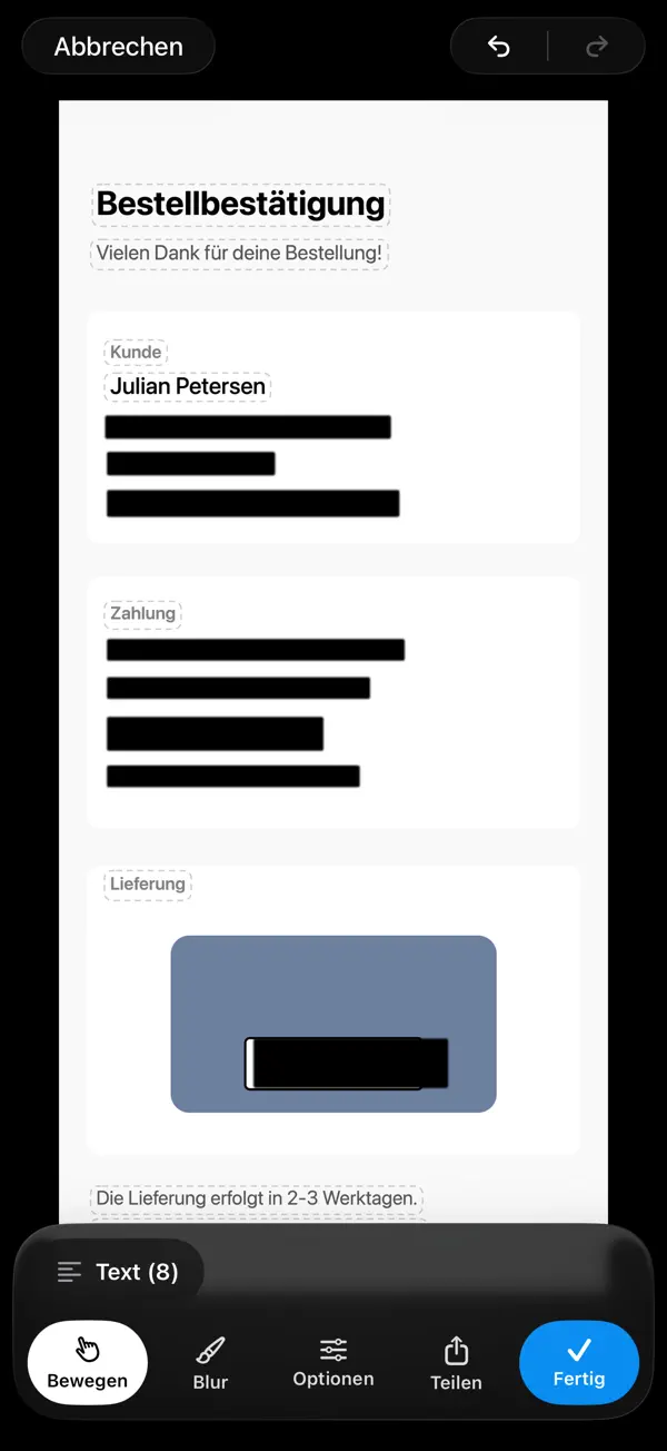 BlurBrush: Foto zensieren iPhone App Screenshot 2 – Foto & Video