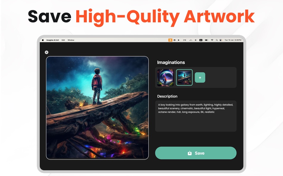 #5. Imagine AI Art Generator (macOS) De: UN Global