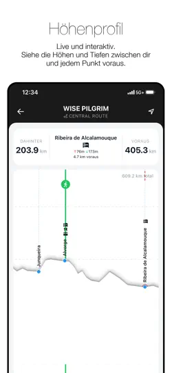 Screenshot von Wise Pilgrim Camino Portugués auf dem iPhone 6