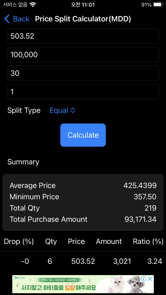 #4. Easy Stock Coin Avg Calculator (iOS) By: wan~!