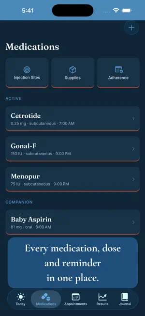 IVF Tracker : Cycle & Meds screenshot 2