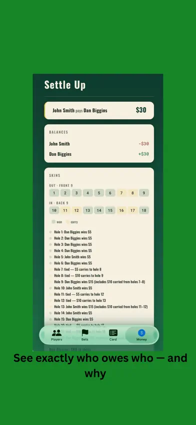 Honors Golf Bets screenshot 4